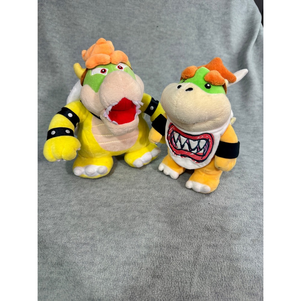 Vintage Nintendo Super Mario Plush Lot Bowser Bowser Jr